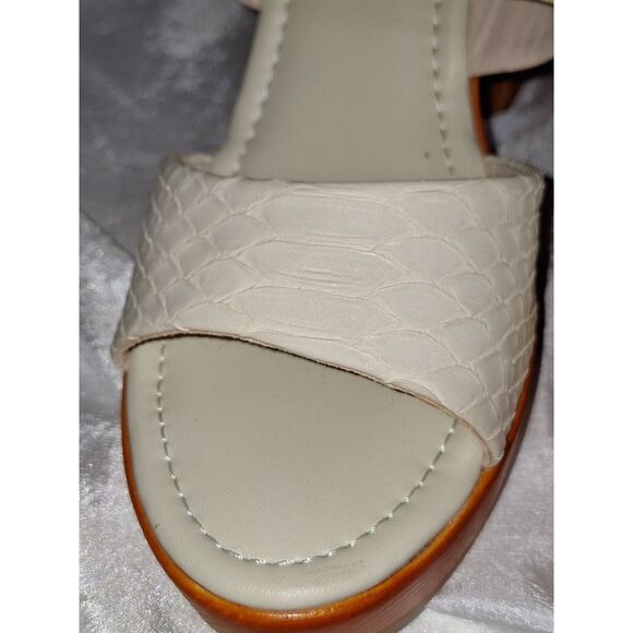 Maurices Slide On Sandal Chunky Heel Platform Open Toe Wedding Summer Size 11 - Picture 9 of 10